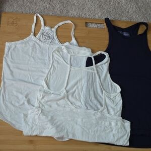 Set of White and Black Tank Tops